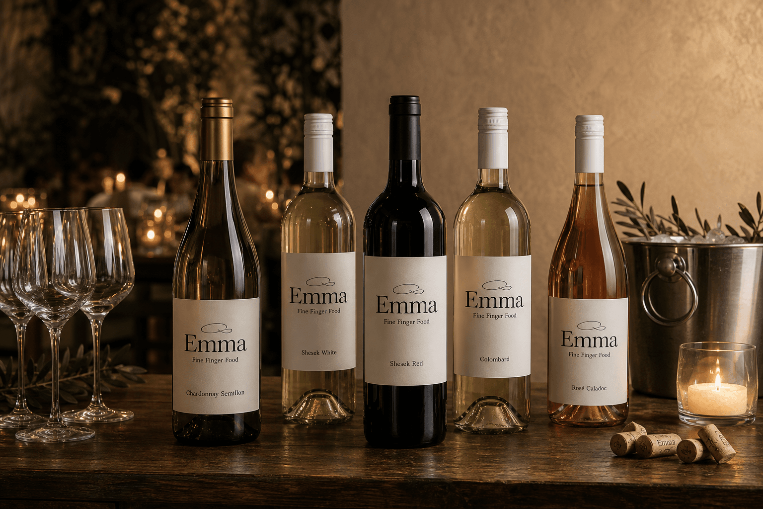 חמשת היינות של Emma בעמדת ערב